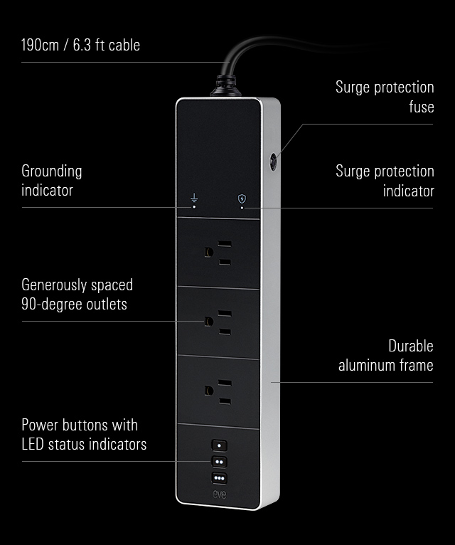 Eve Energy Strip Multiprise connectée