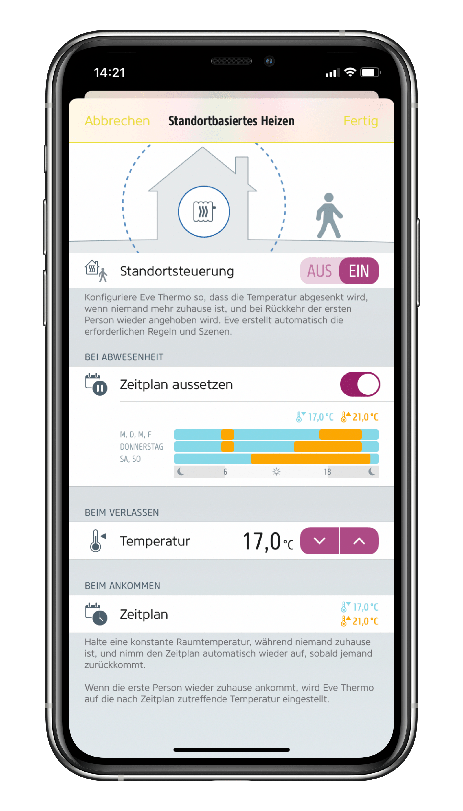 Zeitpläne & anwesenheitsbasierte Steuerung – Smart Heizen mit Eve Thermo