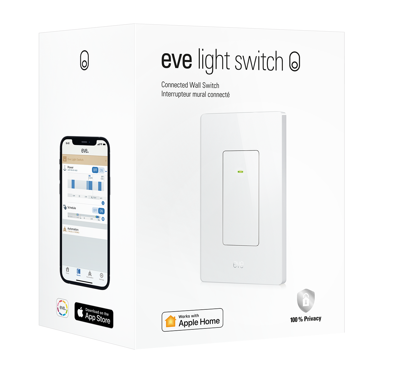 Eve Light Switch, interrupteur mural connecté (A…