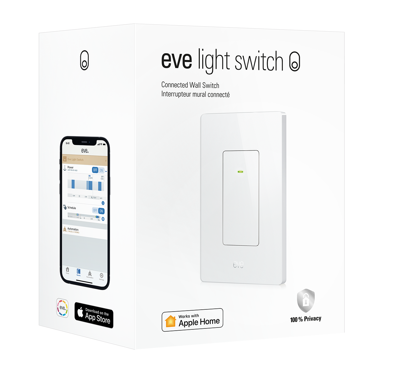 Interrupteur connecté homekit, interrupteur intelligent compatible