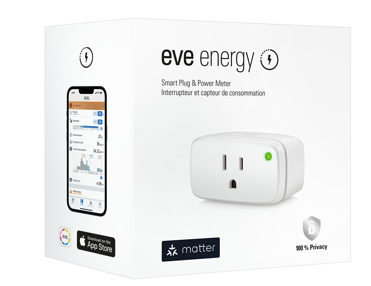 Toutes les fonctionnalités de Eve Energy