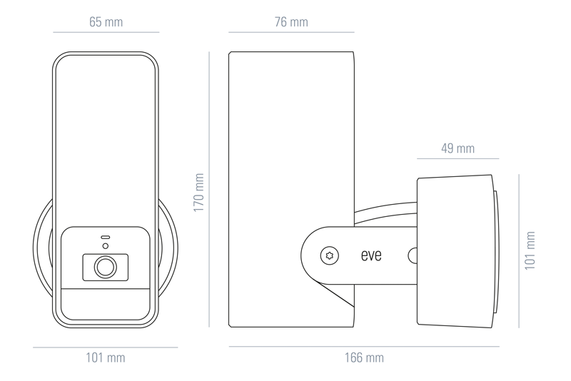 Eve Outdoor Cam - Dimensions