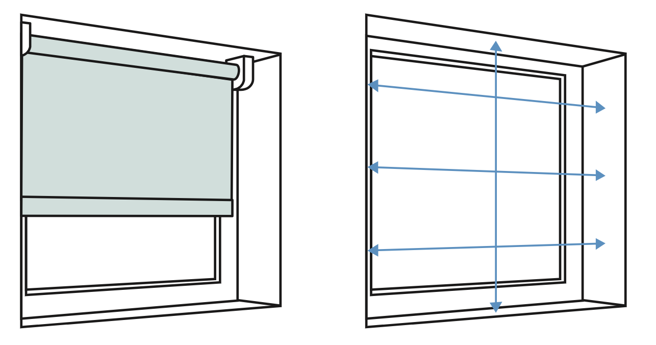 Eve Blinds Collection - inside the recess – How to measure